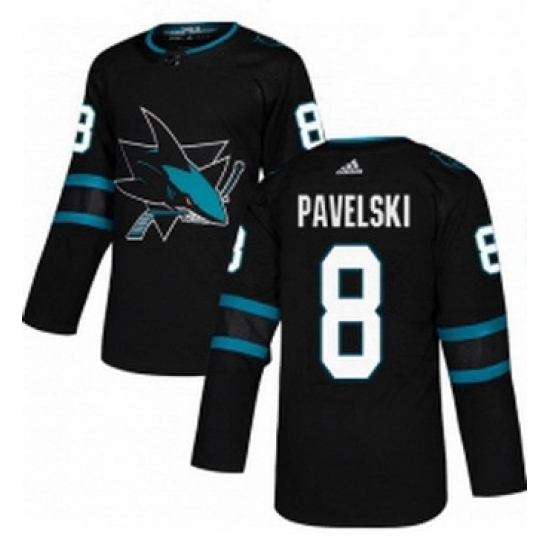 Mens Adidas San Jose Sharks 8 Joe Pavelski Premier Black Alternate NHL Jersey Mens Adidas San Jose Sharks 8 Joe Pavelski Premier Black Alternate NHL Jersey