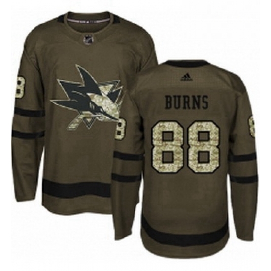 Mens Adidas San Jose Sharks 88 Brent Burns Premier Green Salute to Service NHL Jersey Mens Adidas San Jose Sharks 88 Brent Burns Premier Green Salute to Service NHL Jersey