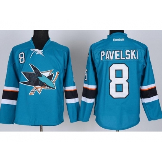 San Jose Sharks 8 Joe Pavelski Green Jersey New Style San Jose Sharks 8 Joe Pavelski Green Jersey New Style