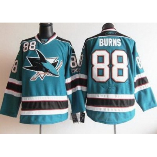 San Jose Sharks 88 Burns Blue NHL Jerseys San Jose Sharks 88 Burns Blue NHL Jerseys