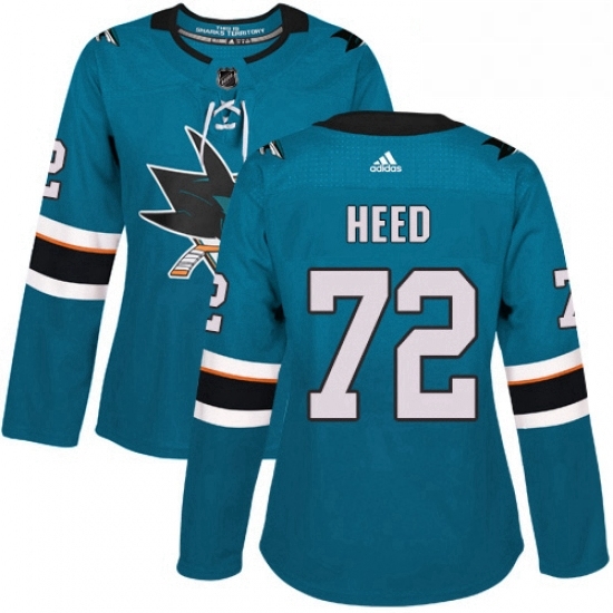 Womens Adidas San Jose Sharks 72 Tim Heed Authentic Teal Green Home NHL Jersey Womens Adidas San Jose Sharks 72 Tim Heed Authentic Teal Green Home NHL Jersey