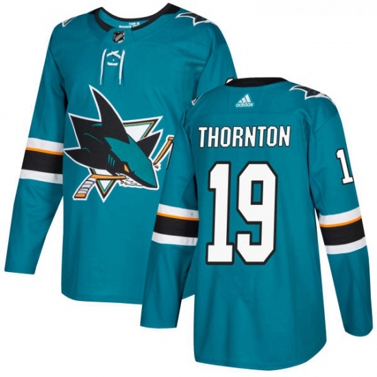 Youth Adidas San Jose Sharks 19 Joe Thornton Premier Teal Green Home NHL Jersey Youth Adidas San Jose Sharks 19 Joe Thornton Premier Teal Green Home NHL Jersey