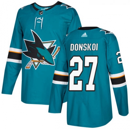 Youth Adidas San Jose Sharks 27 Joonas Donskoi Authentic Teal Green Home NHL Jersey Youth Adidas San Jose Sharks 27 Joonas Donskoi Authentic Teal Green Home NHL Jersey
