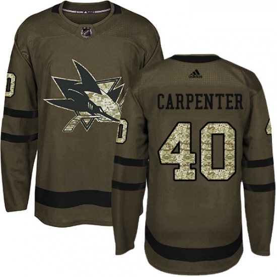 Youth Adidas San Jose Sharks 40 Ryan Carpenter Premier Green Salute to Service NHL Jersey Youth Adidas San Jose Sharks 40 Ryan Carpenter Premier Green Salute to Service NHL Jersey