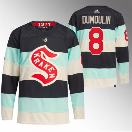 Men Seattle Kraken 8 Brian Dumoulin 2024 Deep Sea Blue Winter Classic Stitched Jersey Men Seattle Kraken 8 Brian Dumoulin 2024 Deep Sea Blue Winter Classic Stitched Jersey