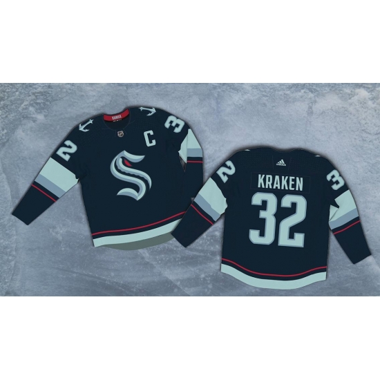 Seattle Kraken 2332 Kraken Adidas 2020 New Team Navy Home Authentic Stitched NHL Jersey Seattle Kraken 2332 Kraken Adidas 2020 New Team Navy Home Authentic Stitched NHL Jersey