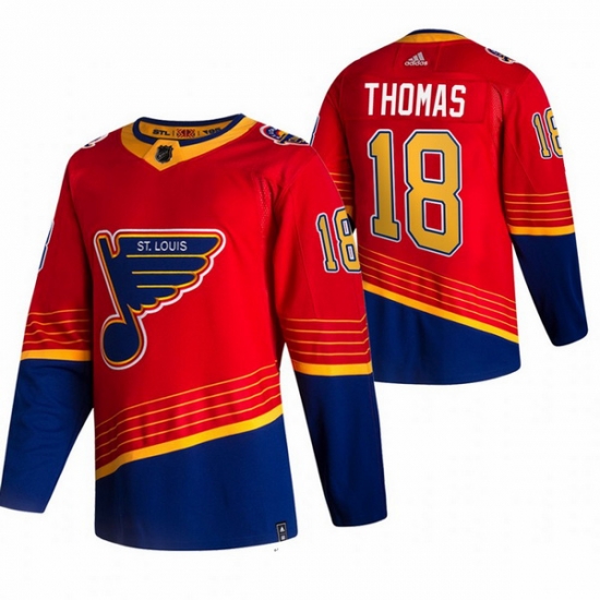 Men St Louis Blues 18 Robert Thomas Red Adidas 2020 21 Reverse Retro Alternate NHL Jersey Men St Louis Blues 18 Robert Thomas Red Adidas 2020 21 Reverse Retro Alternate NHL Jersey
