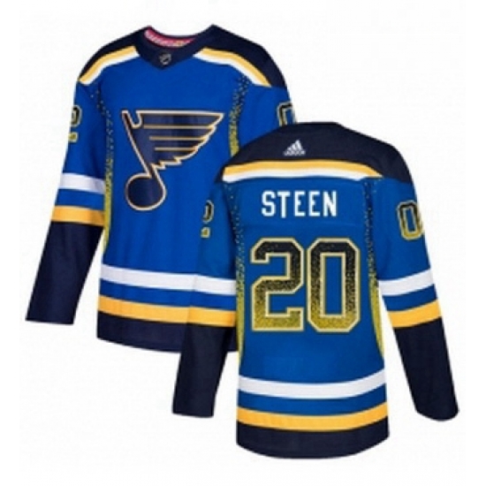 Mens Adidas St Louis Blues 20 Alexander Steen Authentic Blue Drift Fashion NHL Jersey Mens Adidas St Louis Blues 20 Alexander Steen Authentic Blue Drift Fashion NHL Jersey