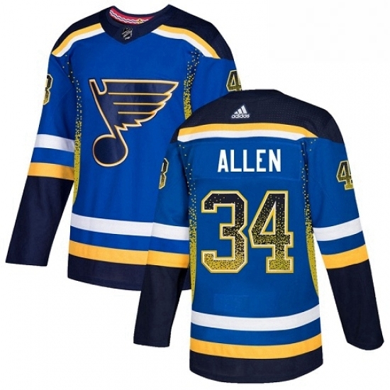 Mens Adidas St Louis Blues 34 Jake Allen Authentic Blue Drift Fashion NHL Jersey Mens Adidas St Louis Blues 34 Jake Allen Authentic Blue Drift Fashion NHL Jersey