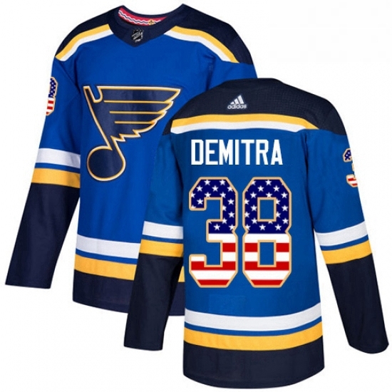 Mens Adidas St Louis Blues 38 Pavol Demitra Authentic Blue USA Flag Fashion NHL Jersey Mens Adidas St Louis Blues 38 Pavol Demitra Authentic Blue USA Flag Fashion NHL Jersey