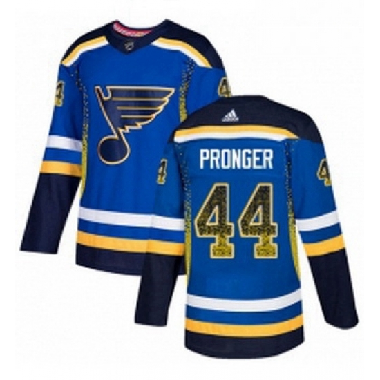 Mens Adidas St Louis Blues 44 Chris Pronger Authentic Blue Drift Fashion NHL Jersey Mens Adidas St Louis Blues 44 Chris Pronger Authentic Blue Drift Fashion NHL Jersey