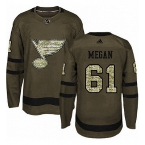 Mens Adidas St Louis Blues 61 Wade Megan Premier Green Salute to Service NHL Jersey Mens Adidas St Louis Blues 61 Wade Megan Premier Green Salute to Service NHL Jersey