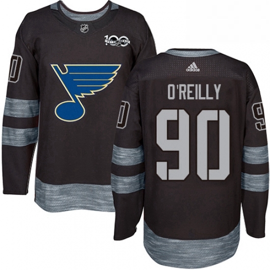 Mens Adidas St Louis Blues 90 Ryan OReilly Authentic Black 1917 2017 100th Anniversary NHL Jerse Mens Adidas St Louis Blues 90 Ryan OReilly Authentic Black 1917 2017 100th Anniversary NHL Jerse