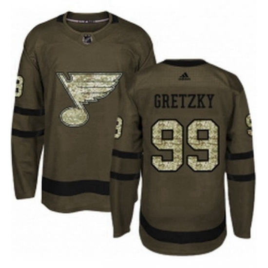 Mens Adidas St Louis Blues 99 Wayne Gretzky Authentic Green Salute to Service NHL Jersey Mens Adidas St Louis Blues 99 Wayne Gretzky Authentic Green Salute to Service NHL Jersey
