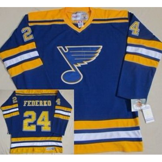 St.Louis Blues #24 Bernie Federko Blue Throwback CCM Jersey St.Louis Blues #24 Bernie Federko Blue Throwback CCM Jersey
