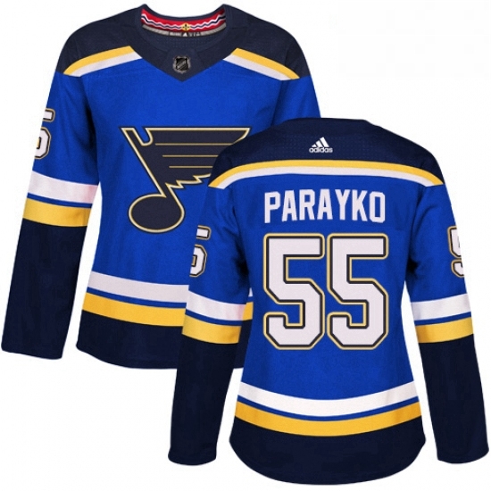 Womens Adidas St Louis Blues 55 Colton Parayko Authentic Royal Blue Home NHL Jersey Womens Adidas St Louis Blues 55 Colton Parayko Authentic Royal Blue Home NHL Jersey