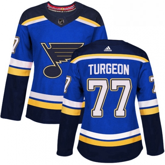 Womens Adidas St Louis Blues 77 Pierre Turgeon Premier Royal Blue Home NHL Jersey Womens Adidas St Louis Blues 77 Pierre Turgeon Premier Royal Blue Home NHL Jersey