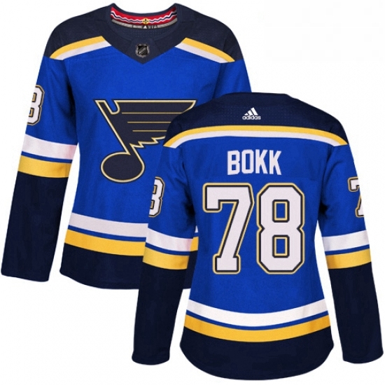 Womens Adidas St Louis Blues 78 Dominik Bokk Authentic Royal Blue Home NHL Jersey Womens Adidas St Louis Blues 78 Dominik Bokk Authentic Royal Blue Home NHL Jersey