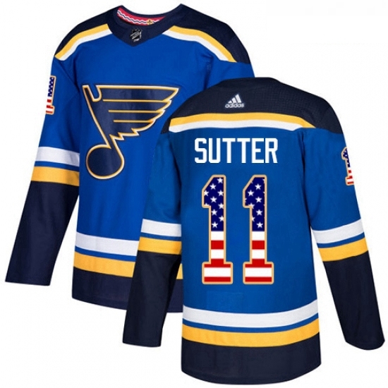 Youth Adidas St Louis Blues 11 Brian Sutter Authentic Blue USA Flag Fashion NHL Jersey Youth Adidas St Louis Blues 11 Brian Sutter Authentic Blue USA Flag Fashion NHL Jersey