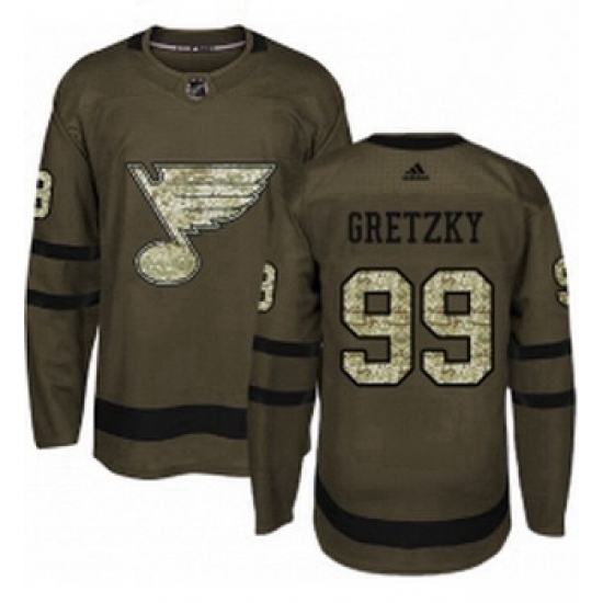 Youth Adidas St Louis Blues 99 Wayne Gretzky Authentic Green Salute to Service NHL Jersey Youth Adidas St Louis Blues 99 Wayne Gretzky Authentic Green Salute to Service NHL Jersey