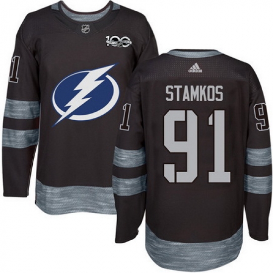 Lightning #91 Steven Stamkos Black 1917 2017 100th Anniversary Stitched NHL Jersey Lightning #91 Steven Stamkos Black 1917 2017 100th Anniversary Stitched NHL Jersey