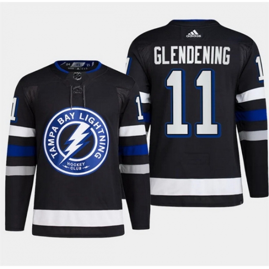 Men Tampa Bay Lightning 11 Luke Glendening Black Alternate Premier Breakaway Stitched Jersey Men Tampa Bay Lightning 11 Luke Glendening Black Alternate Premier Breakaway Stitched Jersey