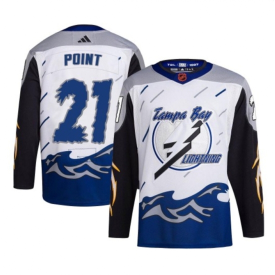 Men Tampa Bay Lightning 21 Brayden Point White 2022 23 Reverse Retro Stitched Jersey Men Tampa Bay Lightning 21 Brayden Point White 2022 23 Reverse Retro Stitched Jersey