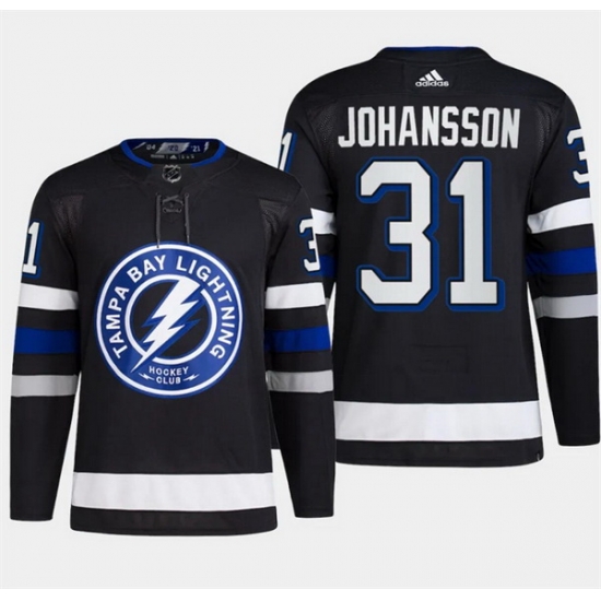 Men Tampa Bay Lightning 31 Jonas Johansson Black Alternate Premier Breakaway Stitched Jersey Men Tampa Bay Lightning 31 Jonas Johansson Black Alternate Premier Breakaway Stitched Jersey