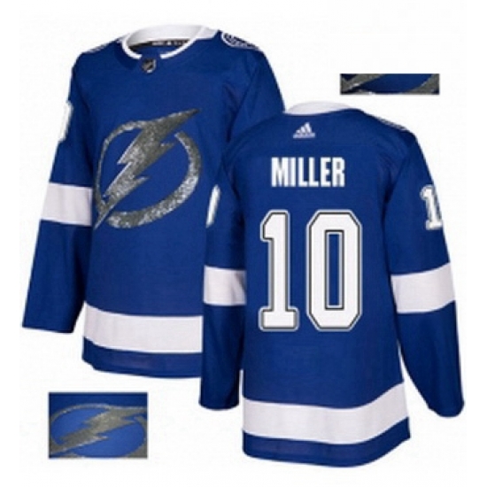 Mens Adidas Tampa Bay Lightning 10 JT Miller Authentic Royal Blue Fashion Gold NHL Jersey Mens Adidas Tampa Bay Lightning 10 JT Miller Authentic Royal Blue Fashion Gold NHL Jersey