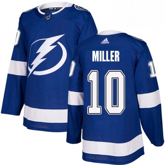 Mens Adidas Tampa Bay Lightning 10 JT Miller Authentic Royal Blue Home NHL Jerse Mens Adidas Tampa Bay Lightning 10 JT Miller Authentic Royal Blue Home NHL Jerse