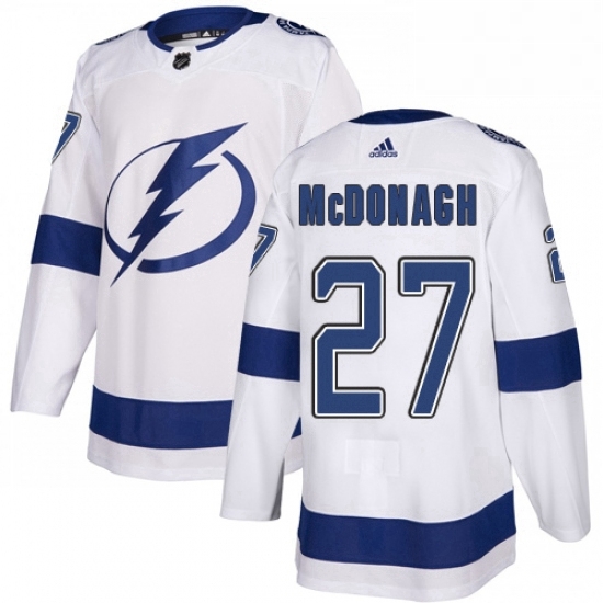 Mens Adidas Tampa Bay Lightning 27 Ryan McDonagh Authentic White Away NHL Jersey Mens Adidas Tampa Bay Lightning 27 Ryan McDonagh Authentic White Away NHL Jersey