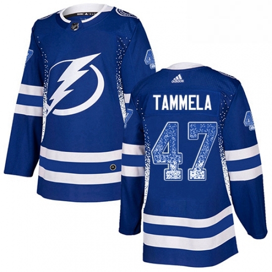 Mens Adidas Tampa Bay Lightning 47 Jonne Tammela Authentic Blue Drift Fashion NHL Jersey Mens Adidas Tampa Bay Lightning 47 Jonne Tammela Authentic Blue Drift Fashion NHL Jersey