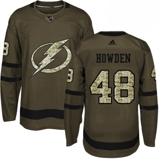 Mens Adidas Tampa Bay Lightning 48 Brett Howden Authentic Green Salute to Service NHL Jersey Mens Adidas Tampa Bay Lightning 48 Brett Howden Authentic Green Salute to Service NHL Jersey