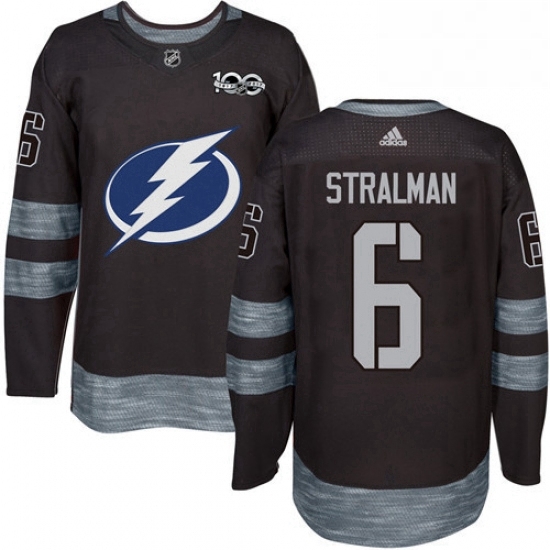Mens Adidas Tampa Bay Lightning 6 Anton Stralman Authentic Black 1917 2017 100th Anniversary NHL Jersey Mens Adidas Tampa Bay Lightning 6 Anton Stralman Authentic Black 1917 2017 100th Anniversary NHL Jersey