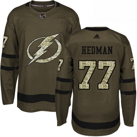Mens Adidas Tampa Bay Lightning 77 Victor Hedman Authentic Green Salute to Service NHL Jersey Mens Adidas Tampa Bay Lightning 77 Victor Hedman Authentic Green Salute to Service NHL Jersey