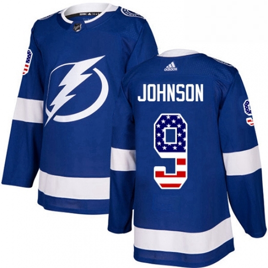 Mens Adidas Tampa Bay Lightning 9 Tyler Johnson Authentic Blue USA Flag Fashion NHL Jersey Mens Adidas Tampa Bay Lightning 9 Tyler Johnson Authentic Blue USA Flag Fashion NHL Jersey