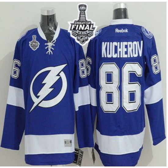 Tampa Bay Lightning #86 Nikita Kucherov Blue 2015 Stanley Cup Stitched NHL Jersey Tampa Bay Lightning #86 Nikita Kucherov Blue 2015 Stanley Cup Stitched NHL Jersey