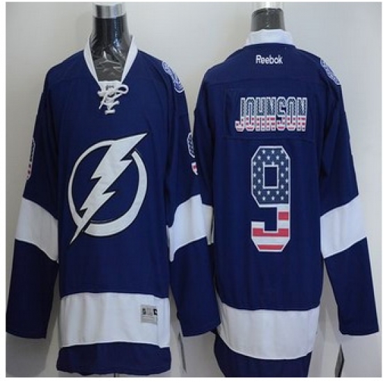 Tampa Bay Lightning #9 Tyler Johnson Blue USA Flag Fashion Stitched NHL Jersey Tampa Bay Lightning #9 Tyler Johnson Blue USA Flag Fashion Stitched NHL Jersey