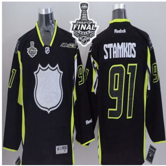 Tampa Bay Lightning #91 Steven Stamkos Black 2015 All Star 2015 Stanley Cup Stitched NHL jersey Tampa Bay Lightning #91 Steven Stamkos Black 2015 All Star 2015 Stanley Cup Stitched NHL jersey