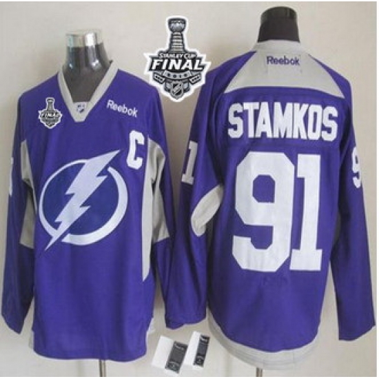 Tampa Bay Lightning #91 Steven Stamkos Purple Practice 2015 Stanley Cup Stitched NHL jersey Tampa Bay Lightning #91 Steven Stamkos Purple Practice 2015 Stanley Cup Stitched NHL jersey