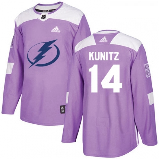 Youth Adidas Tampa Bay Lightning 14 Chris Kunitz Authentic Purple Fights Cancer Practice NHL Jersey Youth Adidas Tampa Bay Lightning 14 Chris Kunitz Authentic Purple Fights Cancer Practice NHL Jersey