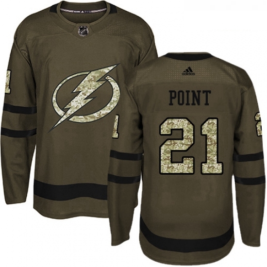 Youth Adidas Tampa Bay Lightning 21 Brayden Point Authentic Green Salute to Service NHL Jersey Youth Adidas Tampa Bay Lightning 21 Brayden Point Authentic Green Salute to Service NHL Jersey