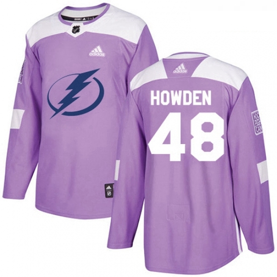 Youth Adidas Tampa Bay Lightning 48 Brett Howden Authentic Purple Fights Cancer Practice NHL Jersey Youth Adidas Tampa Bay Lightning 48 Brett Howden Authentic Purple Fights Cancer Practice NHL Jersey