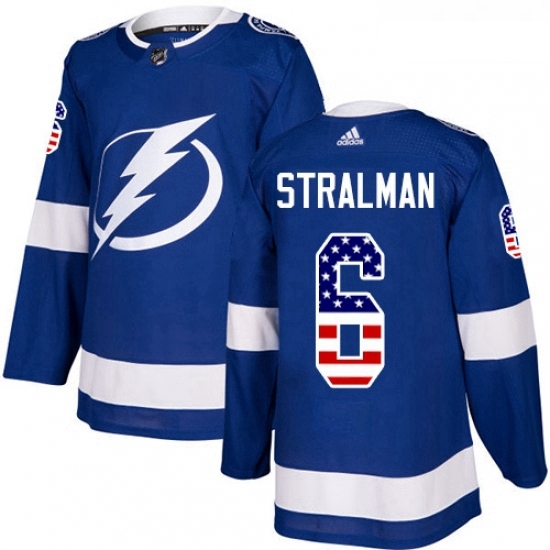 Youth Adidas Tampa Bay Lightning 6 Anton Stralman Authentic Blue USA Flag Fashion NHL Jersey Youth Adidas Tampa Bay Lightning 6 Anton Stralman Authentic Blue USA Flag Fashion NHL Jersey