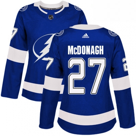 Womens Adidas Tampa Bay Lightning 27 Ryan McDonagh Authentic Royal Blue Home NHL Jerse Womens Adidas Tampa Bay Lightning 27 Ryan McDonagh Authentic Royal Blue Home NHL Jerse