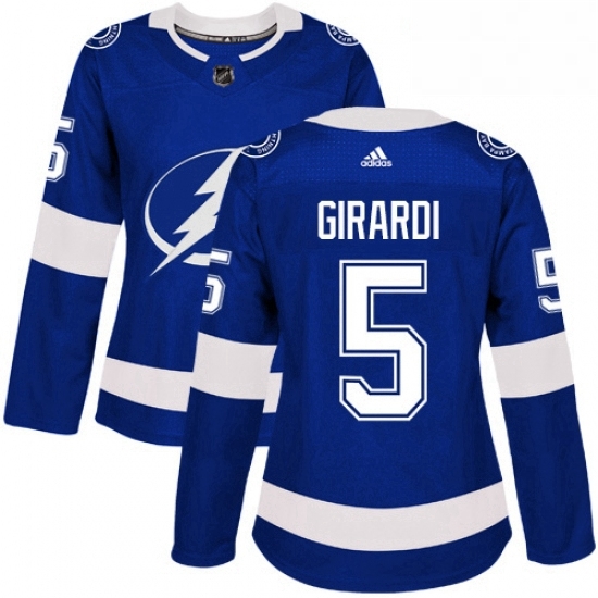 Womens Adidas Tampa Bay Lightning 5 Dan Girardi Authentic Royal Blue Home NHL Jersey Womens Adidas Tampa Bay Lightning 5 Dan Girardi Authentic Royal Blue Home NHL Jersey