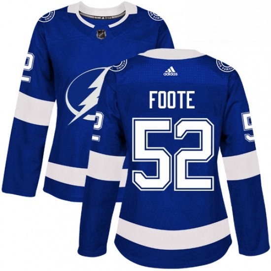 Womens Adidas Tampa Bay Lightning 52 Callan Foote Authentic Royal Blue Home NHL Jersey Womens Adidas Tampa Bay Lightning 52 Callan Foote Authentic Royal Blue Home NHL Jersey