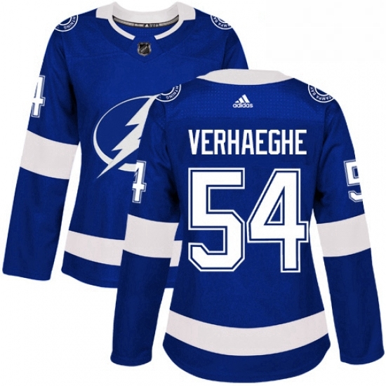 Womens Adidas Tampa Bay Lightning 54 Carter Verhaeghe Authentic Royal Blue Home NHL Jersey Womens Adidas Tampa Bay Lightning 54 Carter Verhaeghe Authentic Royal Blue Home NHL Jersey