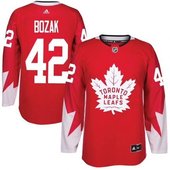 Maple Leafs #42 Tyler Bozak Red Alternate Stitched NHL Jersey Maple Leafs #42 Tyler Bozak Red Alternate Stitched NHL Jersey