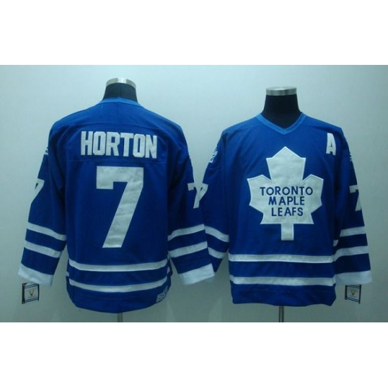 Maple Leafs #7 Tim Horton Stitched Blue CCM Throwback NHL Jersey Maple Leafs #7 Tim Horton Stitched Blue CCM Throwback NHL Jersey